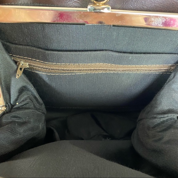 VTG PATCHWORK FAUX LEATHER BAG - Picture 10 of 14